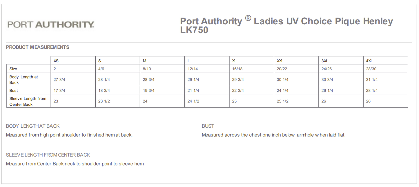 Port Authority Women's Pique Henley