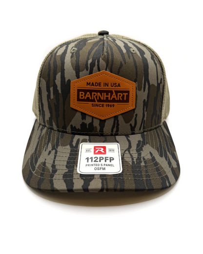 Richardson Camo Trucker w/ Leather Patch