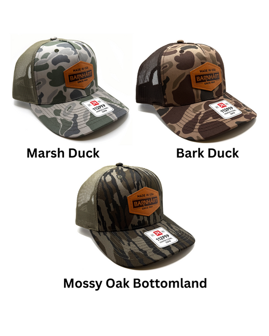 Richardson Camo Trucker w/ Leather Patch