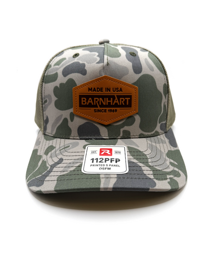 Richardson Camo Trucker w/ Leather Patch