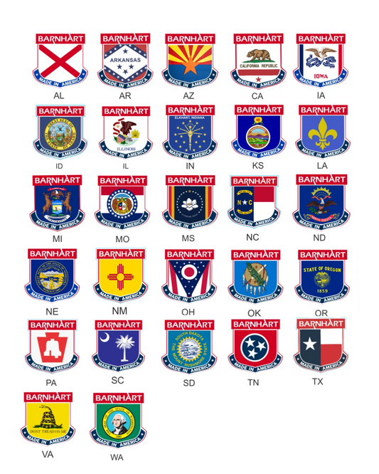 Made in America Custom State Decals