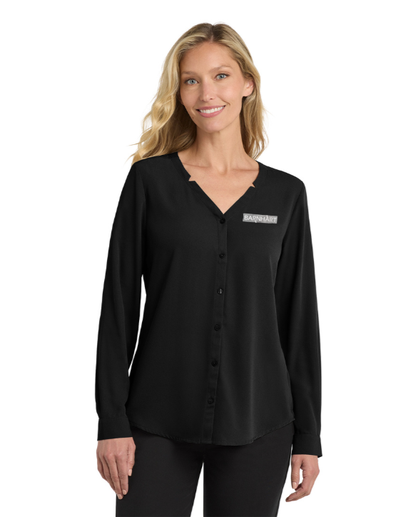 Port Authority Women's Long Sleeve Button-Front Blouse