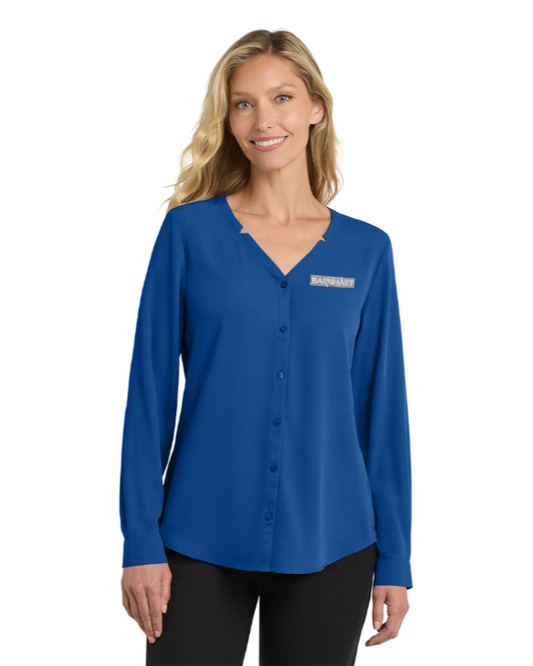 Port Authority Women's Long Sleeve Button-Front Blouse