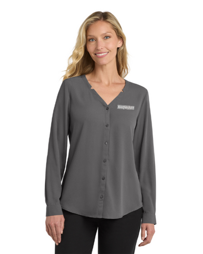Port Authority Women's Long Sleeve Button-Front Blouse